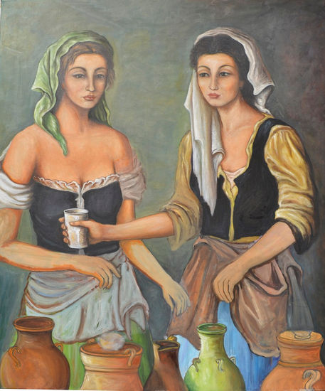 Aguadoras Óleo Lienzo Retrato