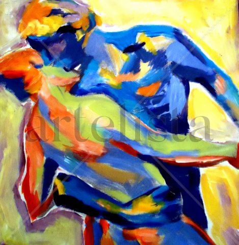 "Dream of love" Acrylic Canvas Figure Painting