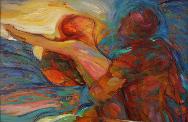 Incitante fantasía Oil Panel Figure Painting