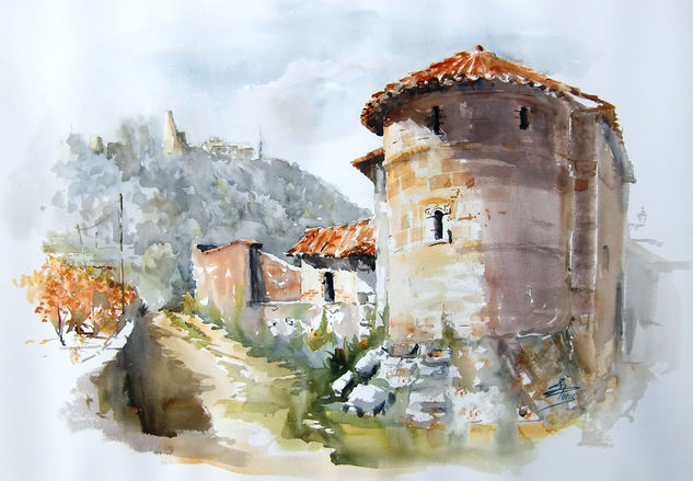 cofradia del cava, torre ramona Watercolour Paper Landscaping