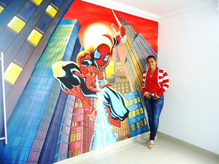 Mural spiderman