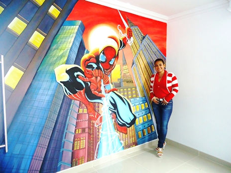 Mural spiderman