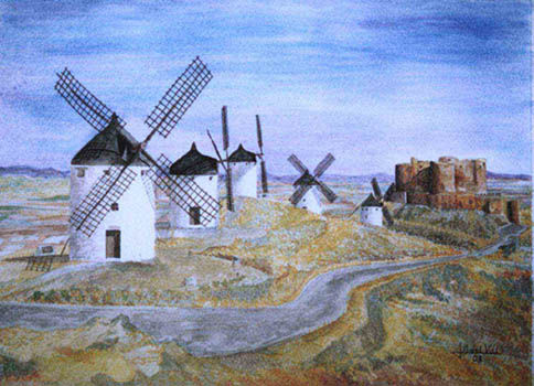 Molinos Tinta Papel Paisaje