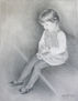 niña en blanco y negro