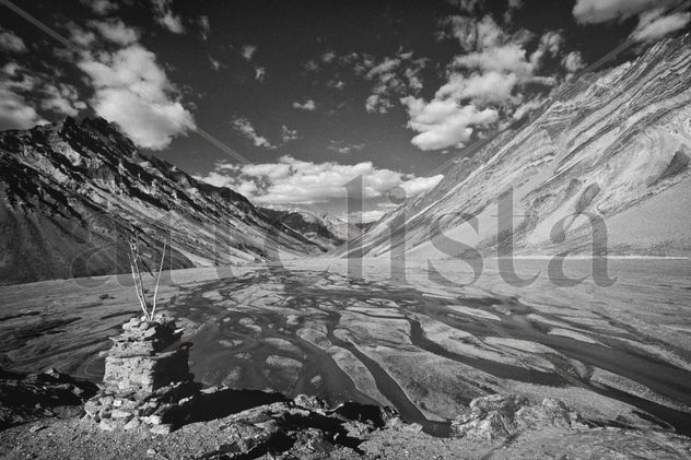 Himalayan landscape in Zanskar near Rangdum