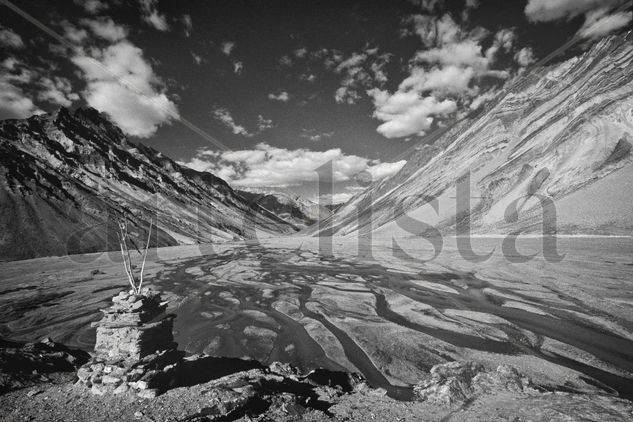 Himalayan landscape in Zanskar near Rangdum Travel Black and White (Manual)