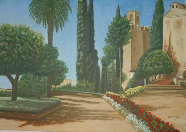 jardines de la  Galera Oil Canvas Landscaping