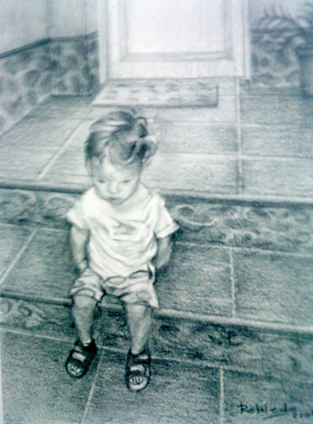 jugando en la puerta