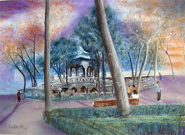 los jardinillos de albacete Pastel Papel Paisaje