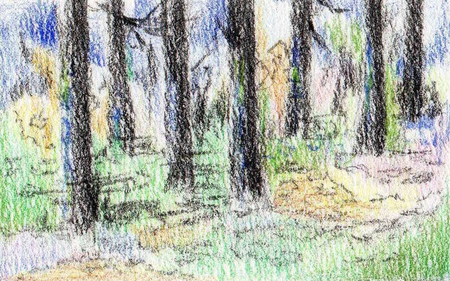 en colores Pencil (coloured) Paper Landscaping