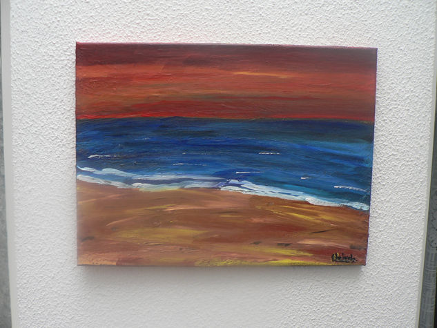 Crepúsculo en la Marina Alta Acrylic Canvas Marine Painting