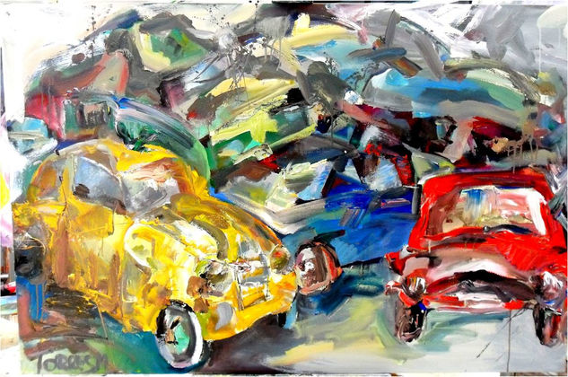 DE SAGUE-DE-COCHES I Acrylic Canvas Figure Painting