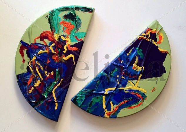 Una Fiesta Inolvidable Acrylic Textile Figure Painting