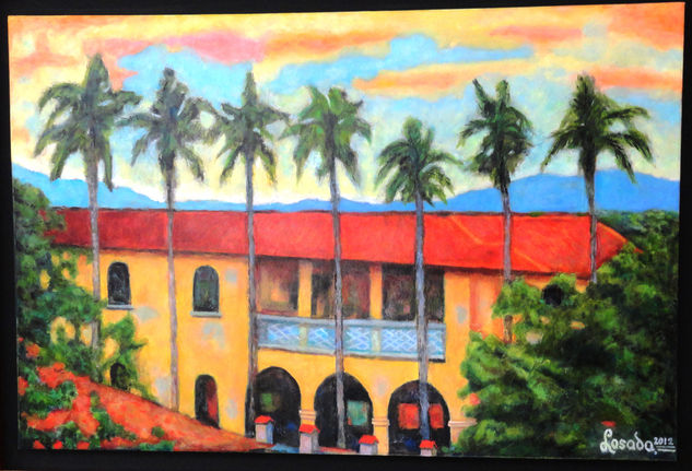 Las palmeras del club antiguo de Neiva Oil Canvas Landscaping