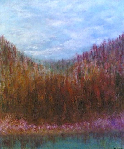 Otoño en el bosque Oil Canvas Landscaping