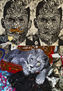 Berlin StreetArt - Tattooed Faces and Lion