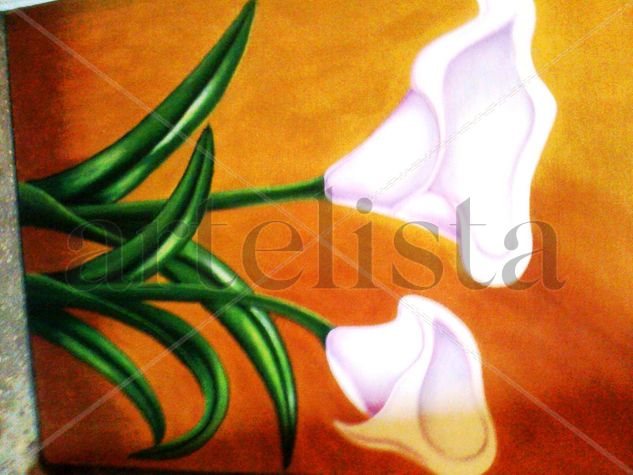 Lirios Acrylic Canvas Floral Painting