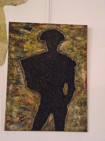 el antes Mixed media Canvas Figure Painting