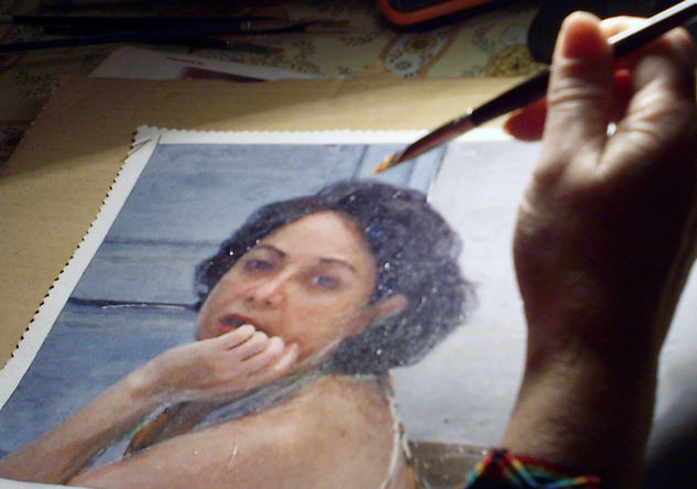 Proceso de pintura al óleo Óleo Lienzo Retrato