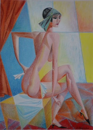 DESNUDO II Pastel Papel Desnudos