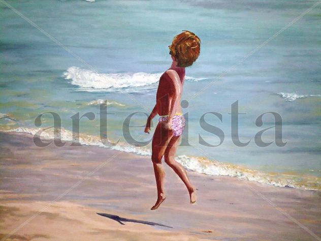 Salto en la playa