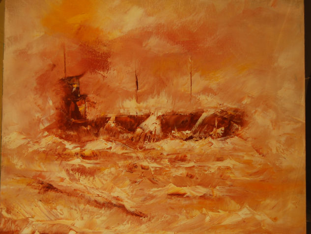 tragedia en el mar Oil Canvas Marine Painting