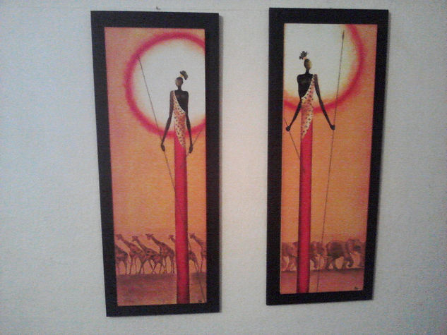 Cuadros decorativos. Africanos. Acrylic Panel Figure Painting