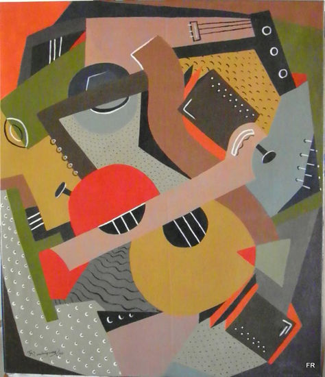 Guitarra, Sombrero y Bandoneon Acrylic Canvas Others