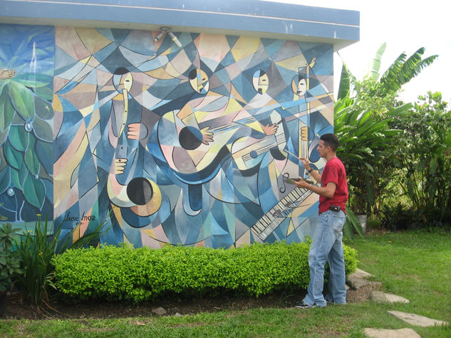 NUESTRA MUSICA (pintura mural) Acrílico Otros Paisaje