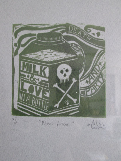 Near Future Linocut