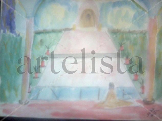 HUMANO7 Watercolour Card Figure Painting