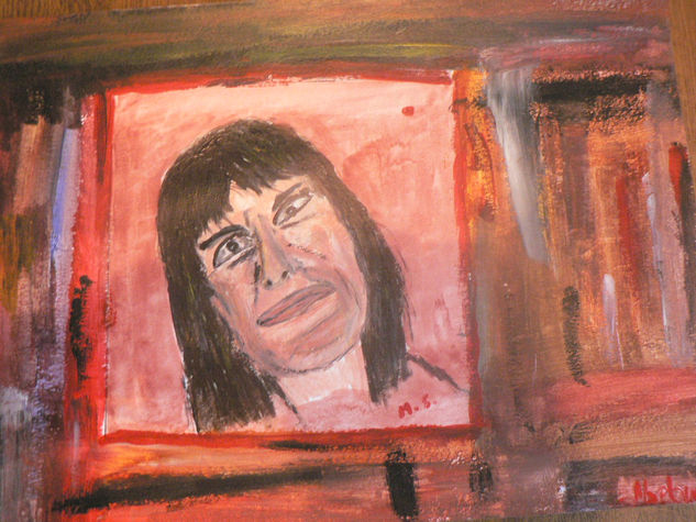 Retrato de Manola Acrylic Card Figure Painting