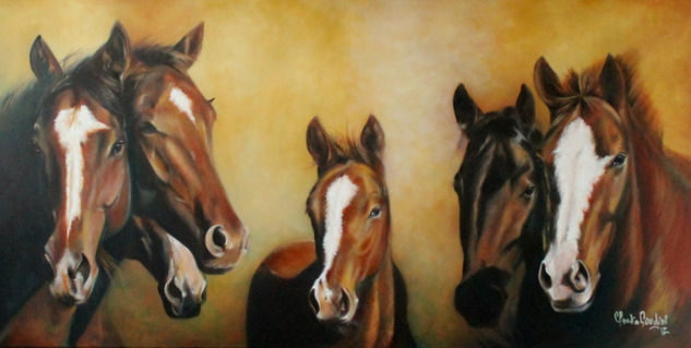 Casi seis.. Oil Canvas Animals