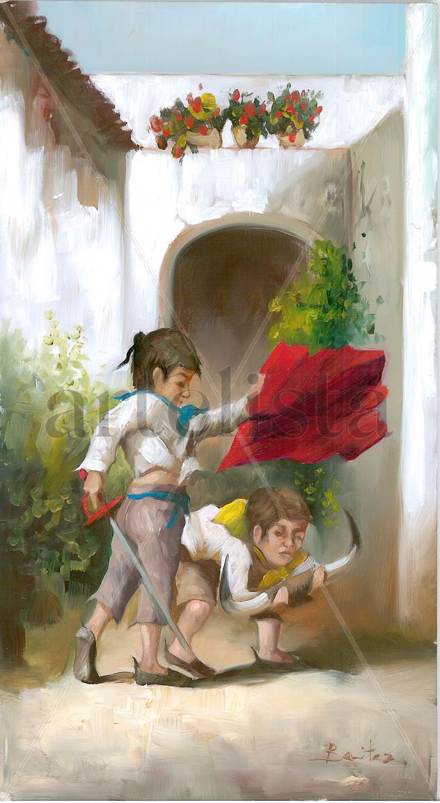 NIÑOS TOREANDO PATIO ANDALUZ