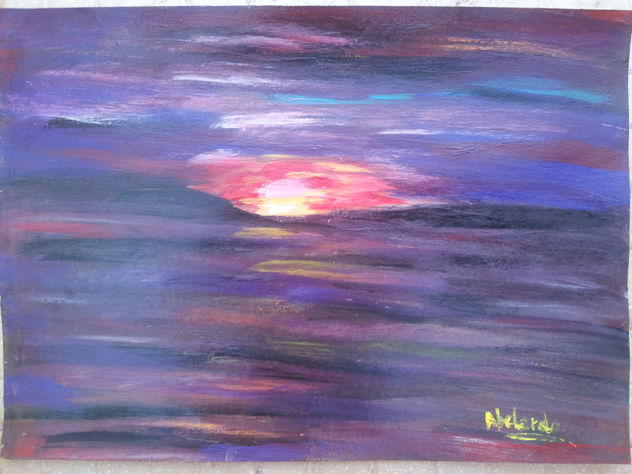Anocheciendo en la mar