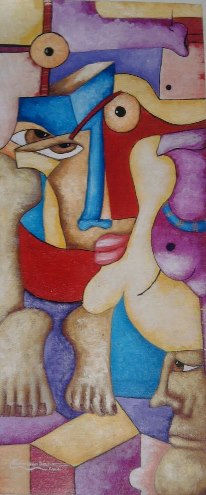 figuras Acrylic Canvas Figure Painting