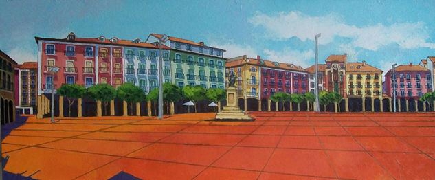 Plaza Mayor (Burgos) Óleo Otros Paisaje