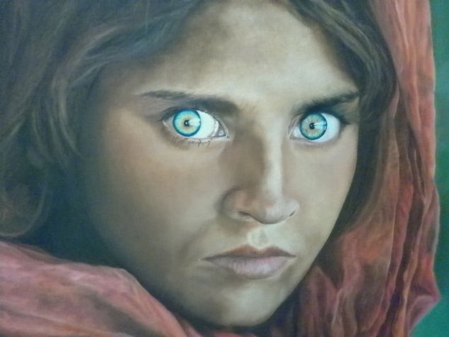 sharbat gula erica maldonado Oil Canvas Portrait