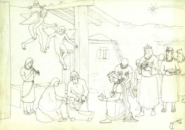 La adoración de los Reyes Magos Pencil