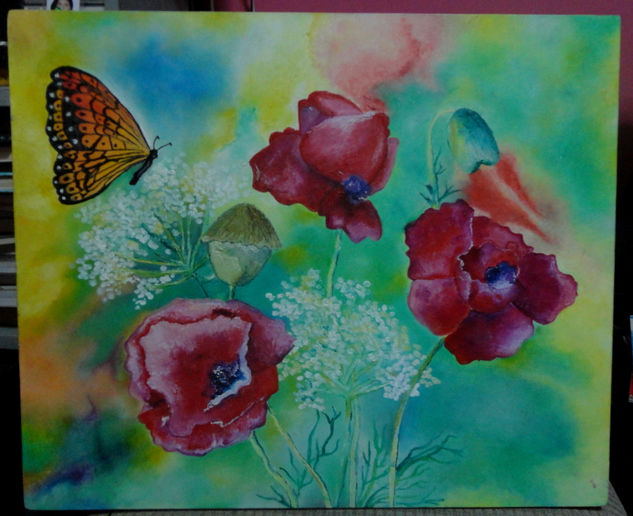 En tres rosas Oil Canvas Floral Painting