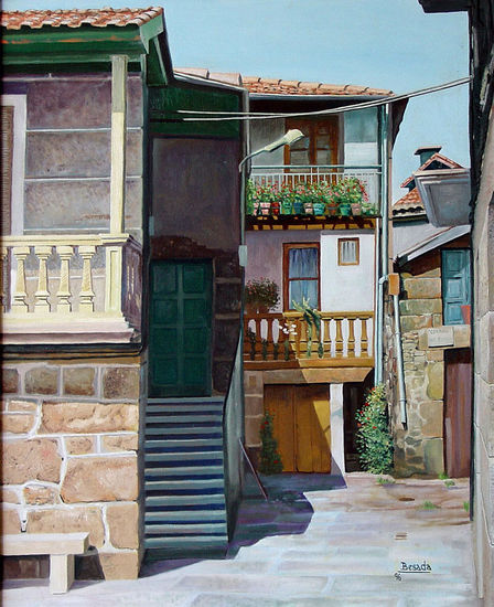 Corral en Seixalvo Oil Canvas Landscaping