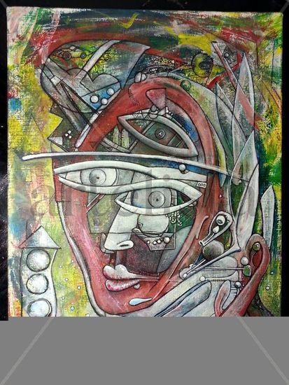 The Motorcyclist Acrylic Canvas Portrait