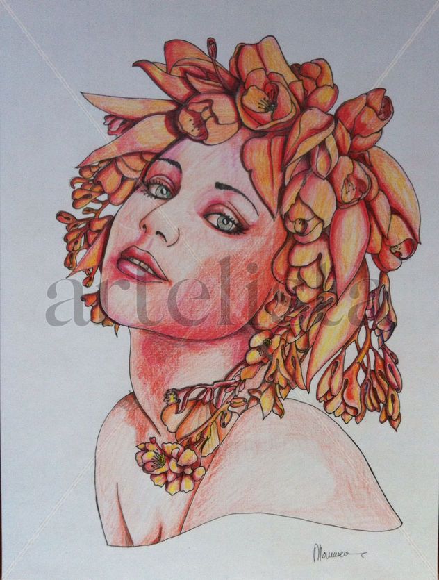 Tocado de flores.