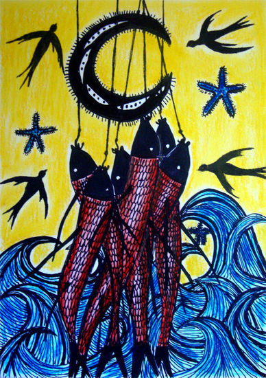 inspirado en bahia 10 Media Mixta Papel Marina