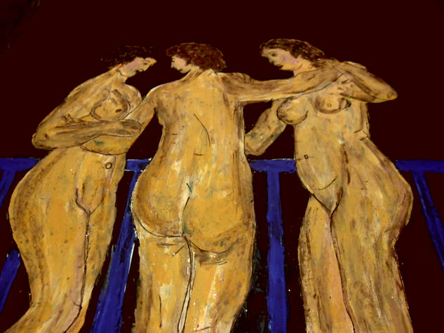 COMPOSICION VLAS.LAS TRES DENADAS. Acrylic Others Figure Painting