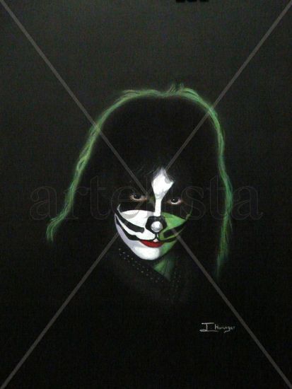 Retrato Peter Criss - Kiss Pastel Papel Retrato