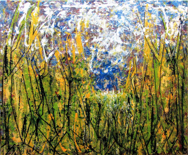 SALISBURY Media Mixta Lienzo Paisaje