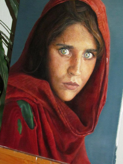 Sharbat Gula Oil Canvas Portrait