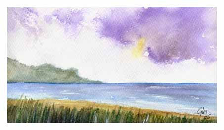 Playa Watercolour Card Landscaping