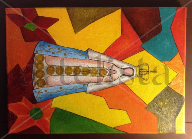 Virgen Del valle Acrylic Canvas Figure Painting